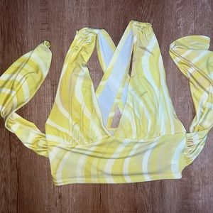 Urban outfitters groovy halter tie back top